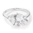 2.75ct Rhodium Plated Toi et Moi CZ Ring