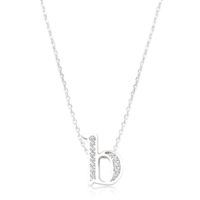 Pave Initial B Pendant