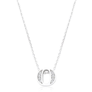 Pave Initial O Pendant