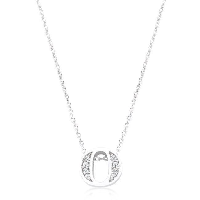 Pave Initial O Pendant