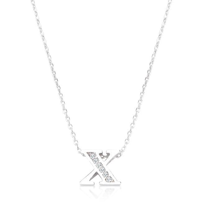 Pave Initial X Pendant