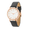 Rose Gold Shell Pearl Watch With Crystals