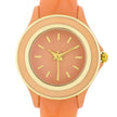 Carmen Braided Ladylike Watch With Coral Rubber Strap