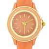 Carmen Braided Ladylike Watch With Coral Rubber Strap