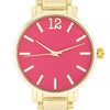 Gold Metal Watch - Pink