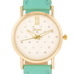 Gold Mint Leather Watch