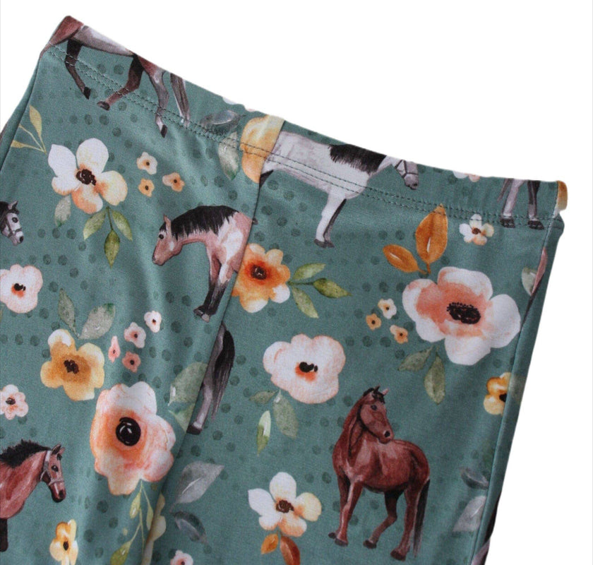 PoshTOT Floral Horse 2 Piece PJ Set