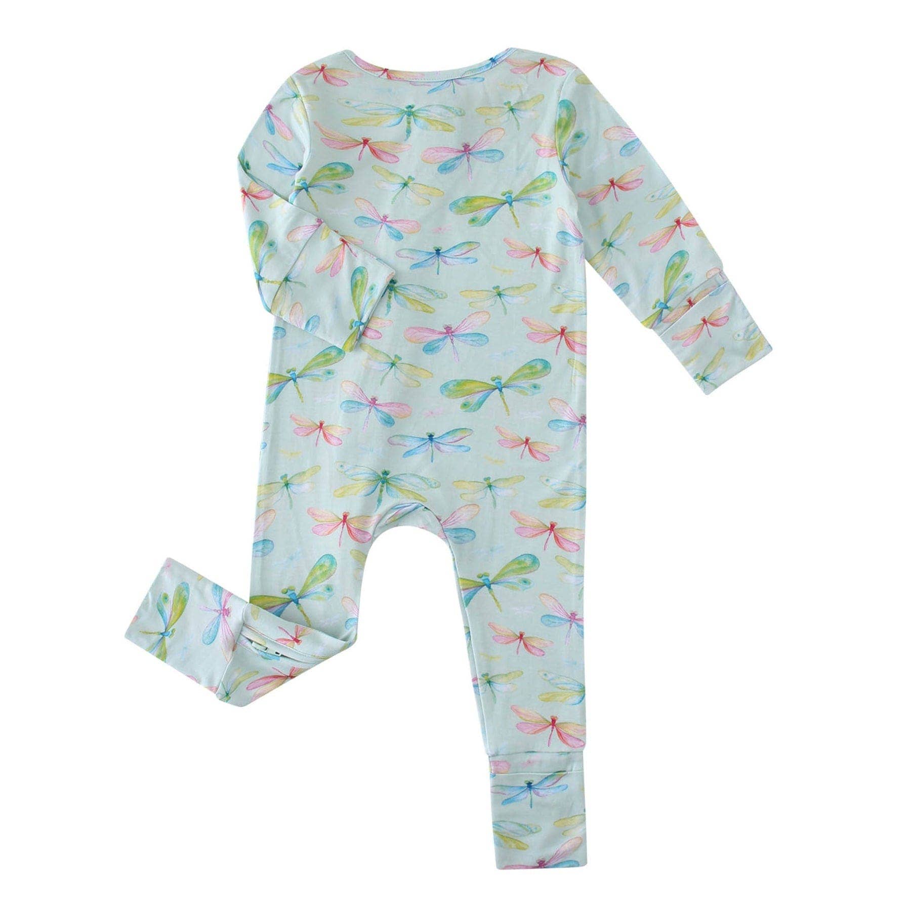 PoshTOT Dragonfly Bamboo Baby Convertible Zippy Romper