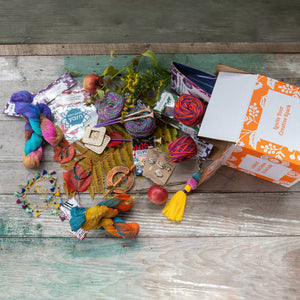 Last Light of Summer Sari Silk Yarn Bundle - Golden Ticket Giveaway