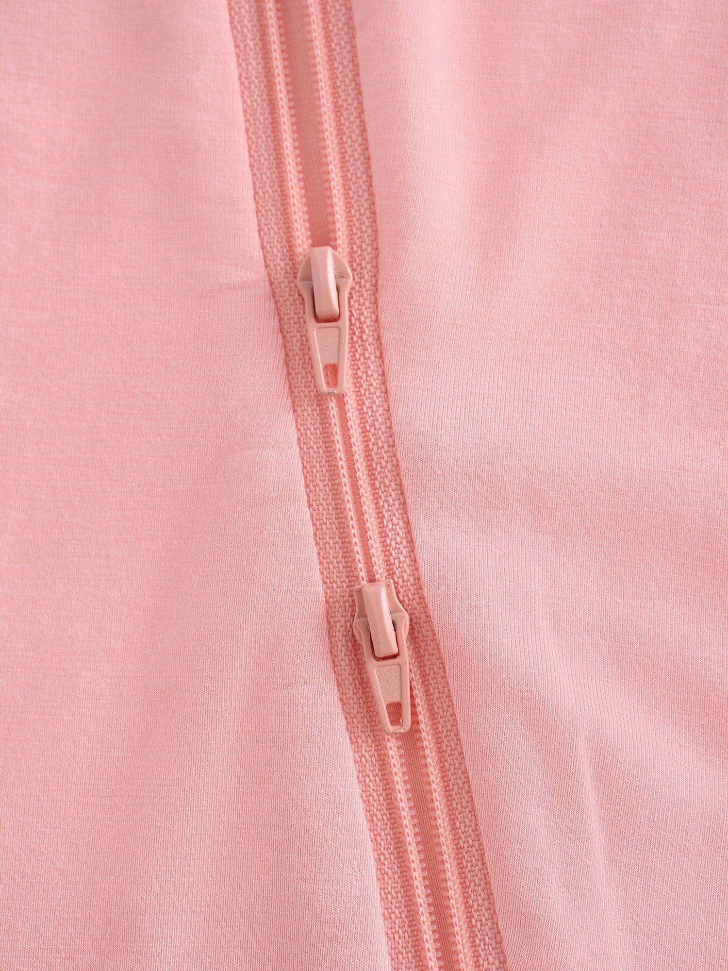PoshTOT Peach Bamboo Baby Convertible Zippy Romper