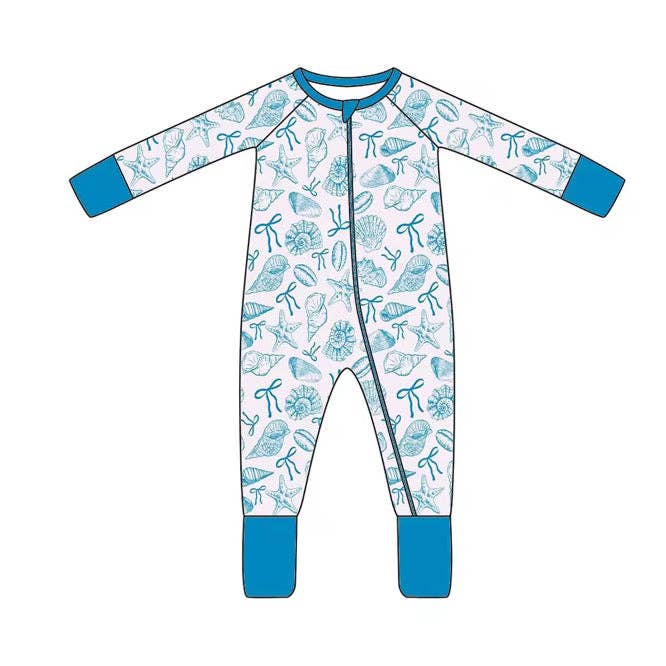 Bows & Seashells  Footies
