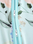 PoshTOT Green Hydrangea Bamboo Baby Convertible Zippy Romper