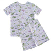 PoshTOT Purple Butterfly Print 2 Piece Short Sleeves PJ Set