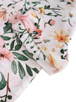 PoshTOT Pink Flower Print 2 Piece Short Sleeves PJ Set