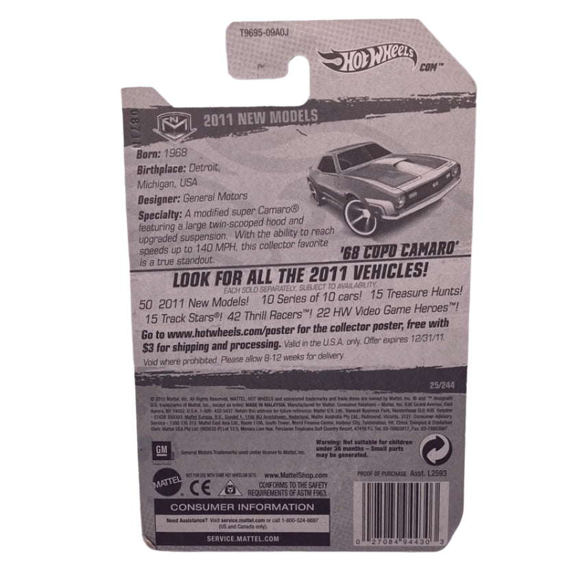 Hot Wheels 68 Copo Camaro Diecast