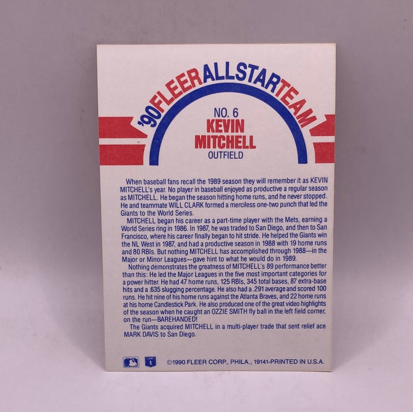 Fleer Kevin Mitchell Sports Card