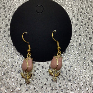 Pink Rose earrings