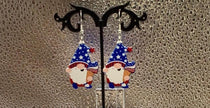 Americana gnome with Ice Cream Earrings