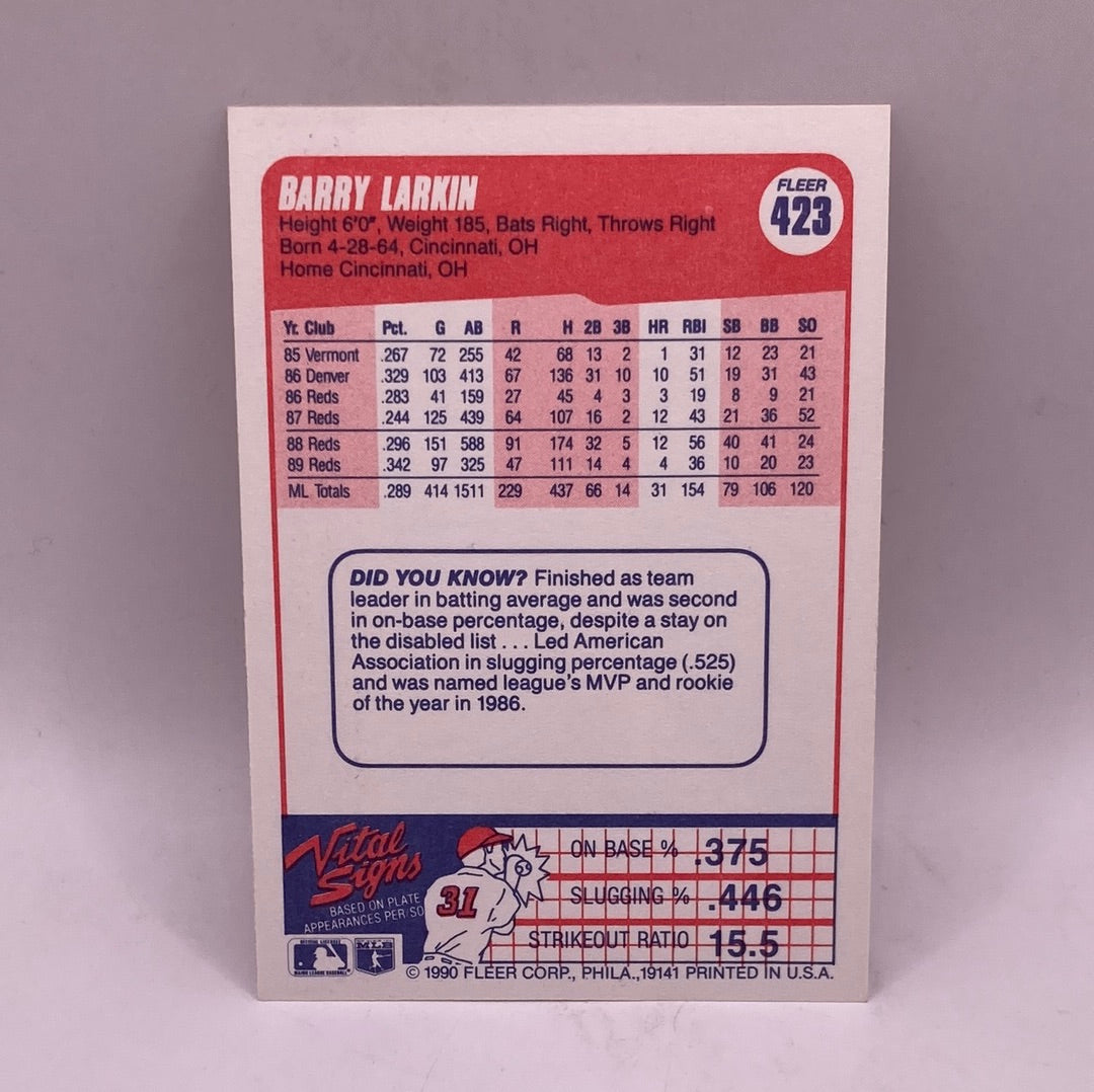 Fleer Barry Larkin Sports Card