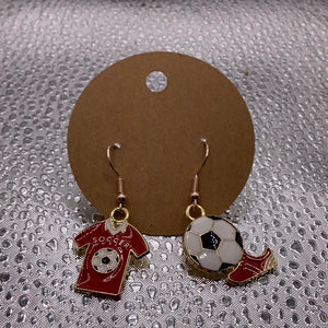 Soccer earrings