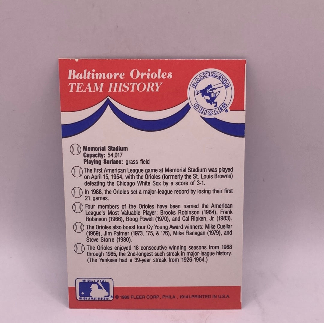 Fleer Baseball Sticker Sports Card