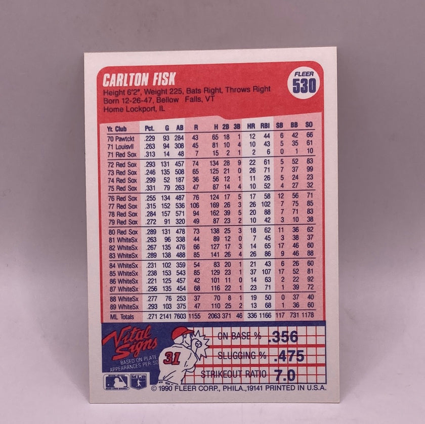Fleer Carlton Fisk Sports Card