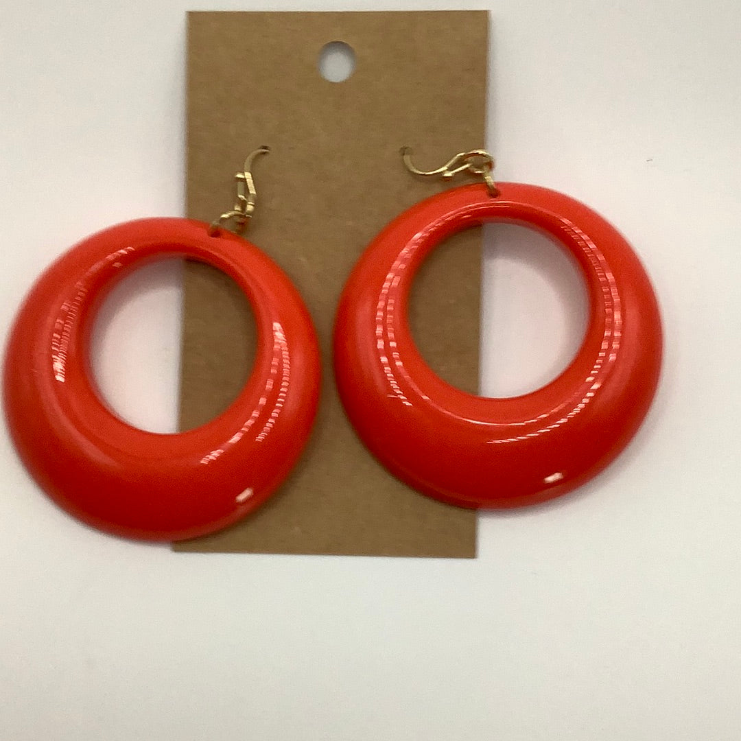 Red hoop Earrings