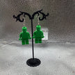 Green man earrings
