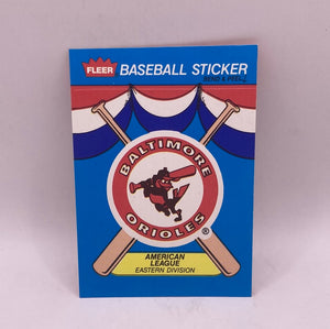 Fleer Baseball Sticker Sports Card