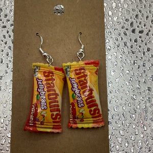 Starburst candy earrings