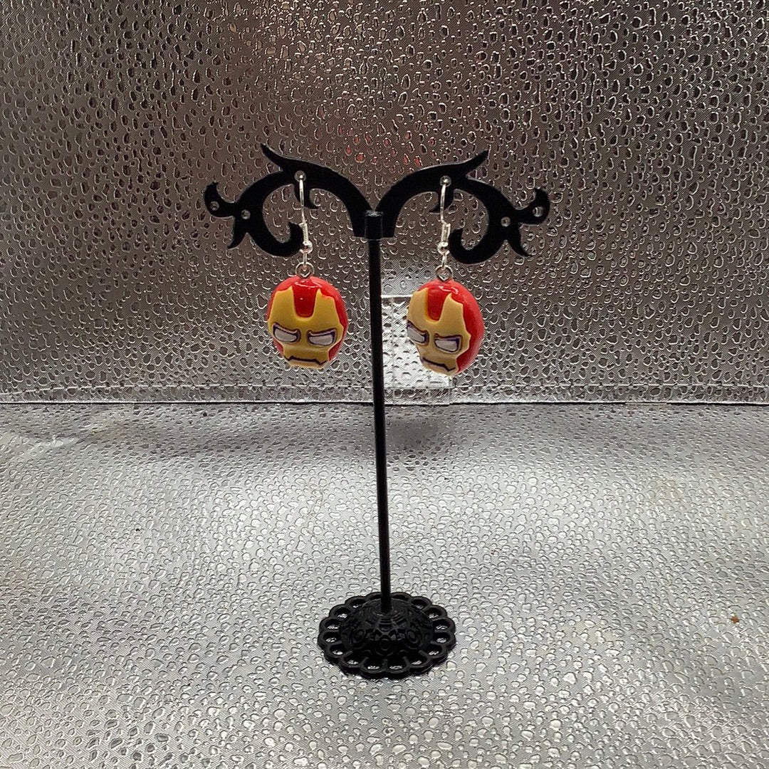 Iron man earrings