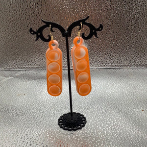 Orange Fidget Pop Earrings