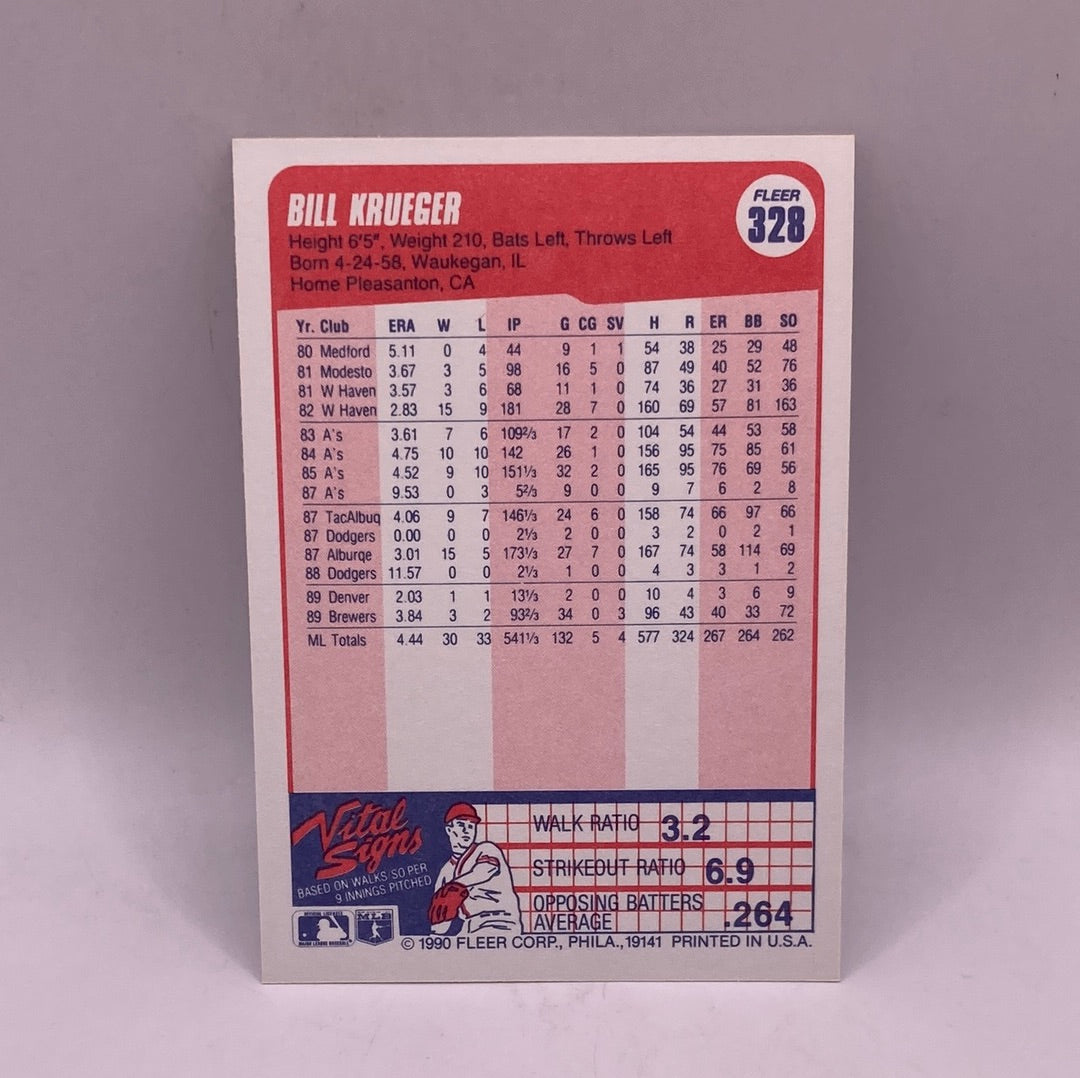 Fleer Bill Krueger Sports Card