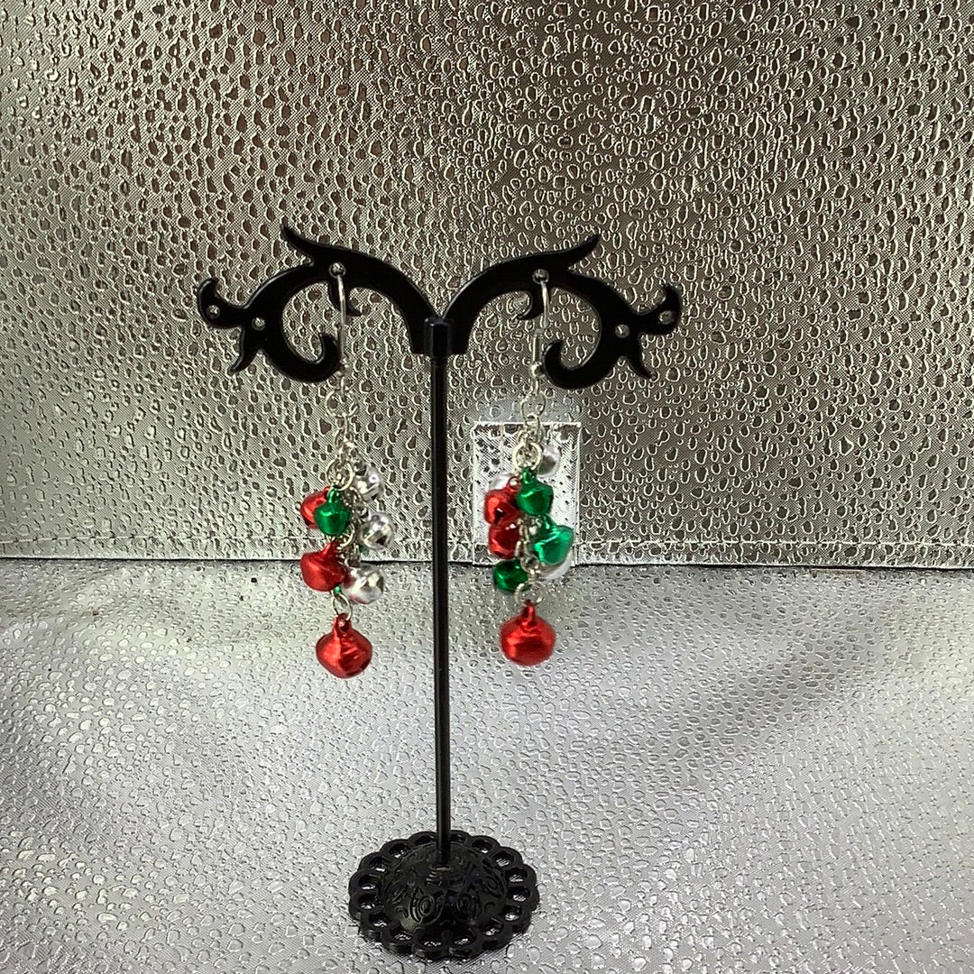 Multicolored jingle bells earrings