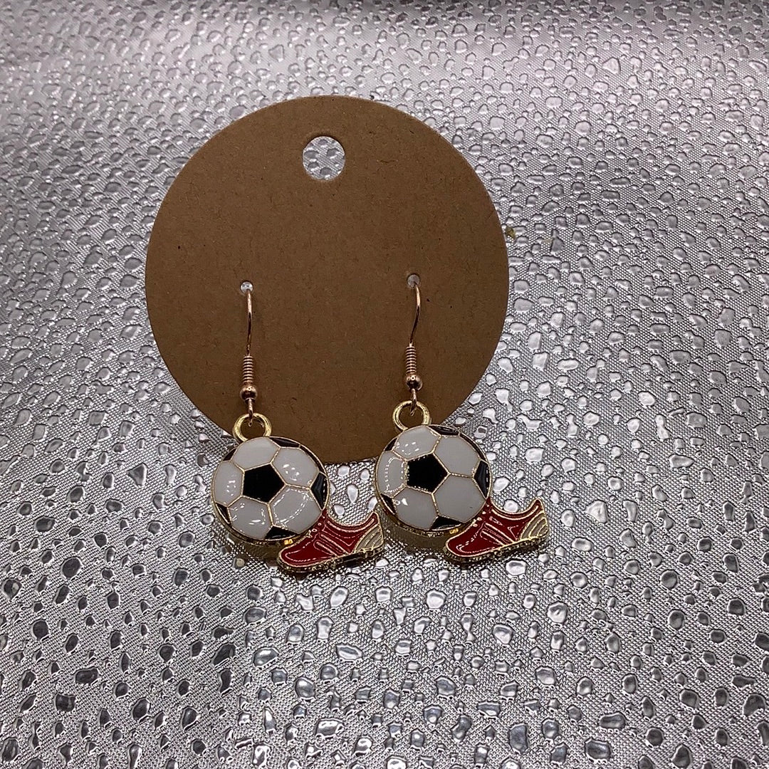 Soccer earrings