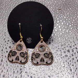Skull Ouija Planchette Earrings
