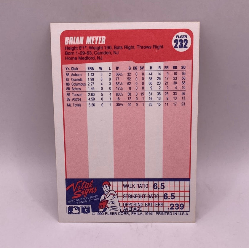 Fleer Brian Meyer Sports Card