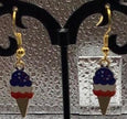 Americana Icecream Cone earrings