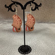 Pink charm shoe earrings