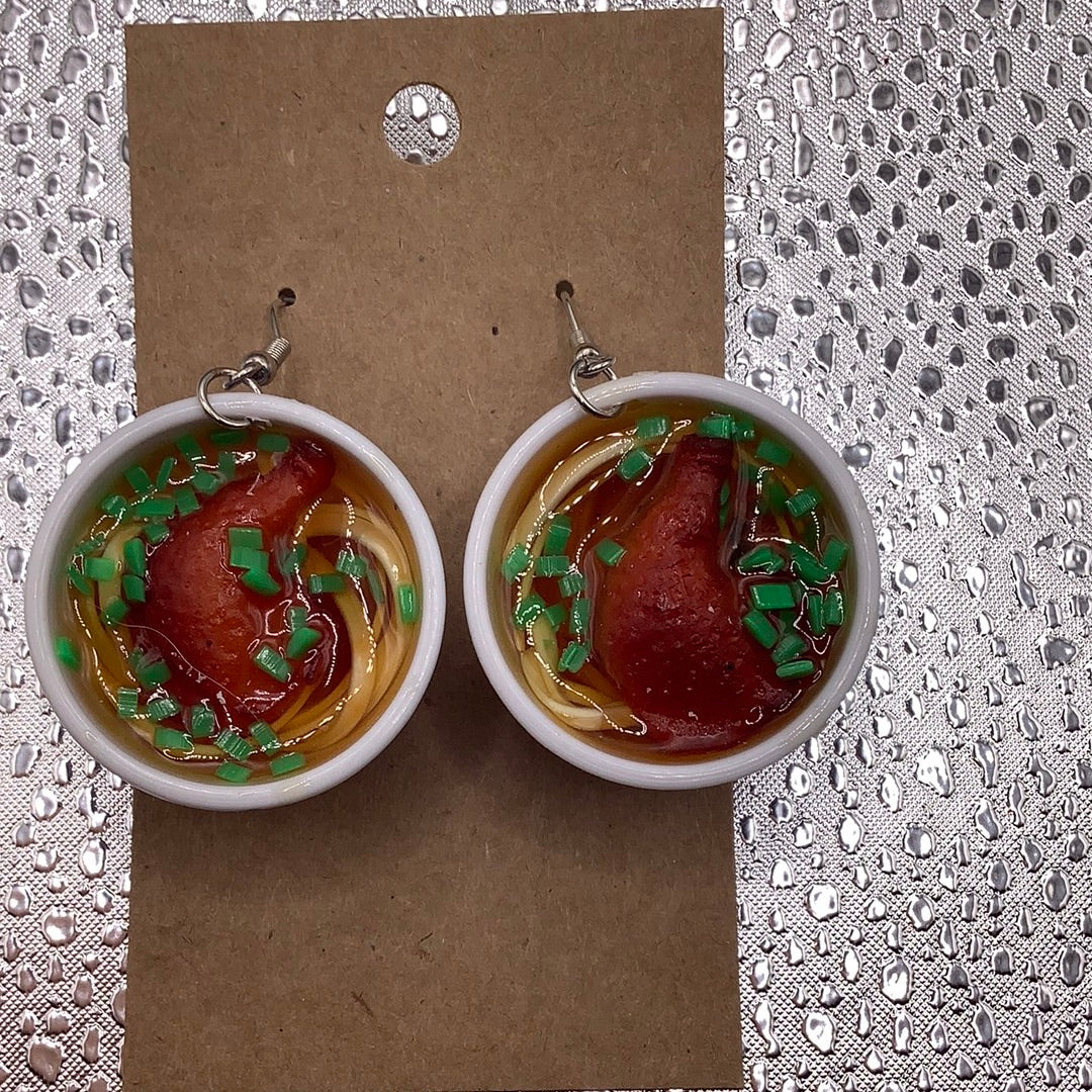Chicken soup earrings