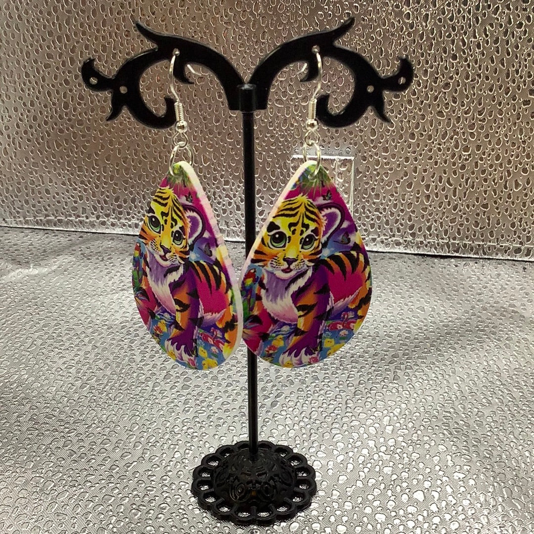 Colorful Baby Tiger earrings