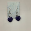 Blue Stone Heart Earrings