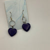 Blue Stone Heart Earrings