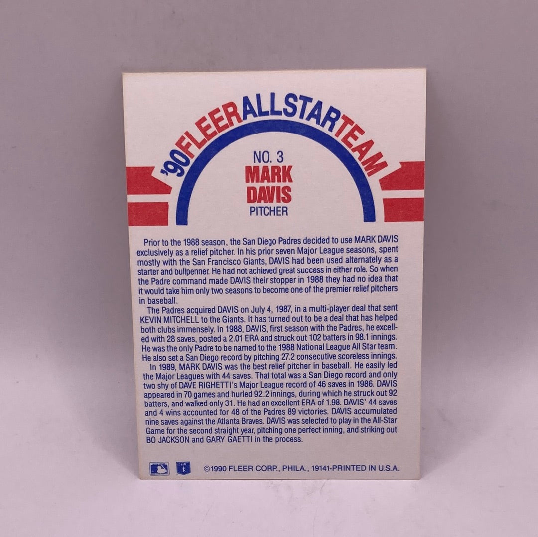 Fleer Mark Davis Sports Card