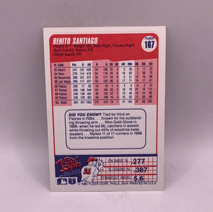 Fleer Benito Santiago Sports Card
