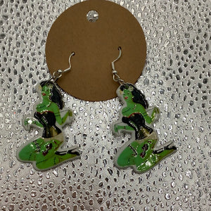 Frankenstein wife earrings