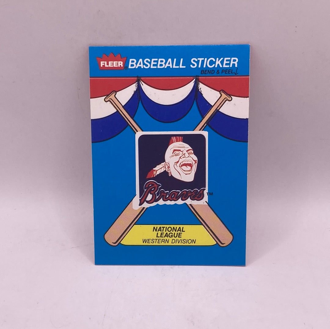Fleer Atlanta Braves Sticker Sports Card – S and E Hobbies and Collectables