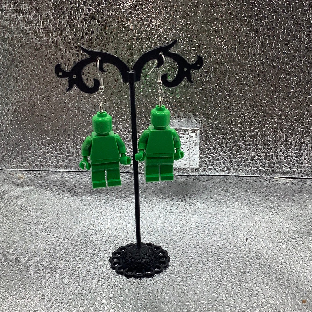 Green man earrings