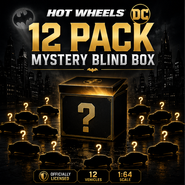 Hot Wheels Batman 1:64 Scale Mystery Blind Box | 12 Pack Diecast