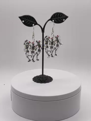 Christmas Skeleton Earrings